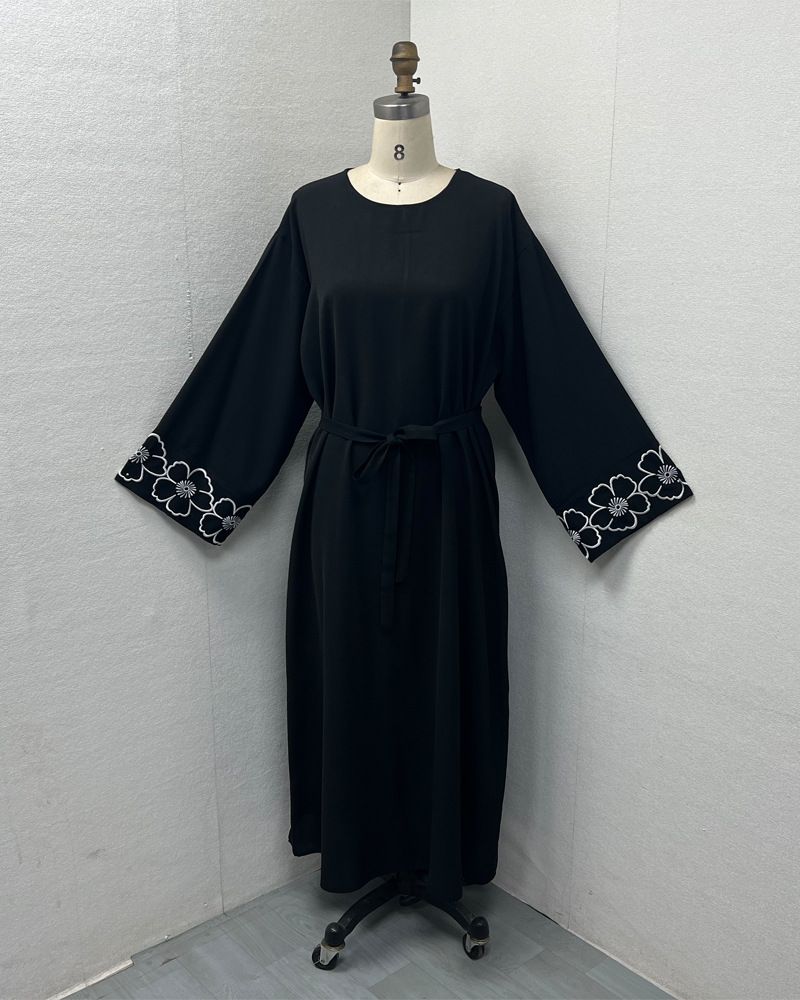 Women's Clothing Dubai Arabic Embroidery Embroidered Robe Fashion Abaya Robe Long Skirt Spot_voghion.com