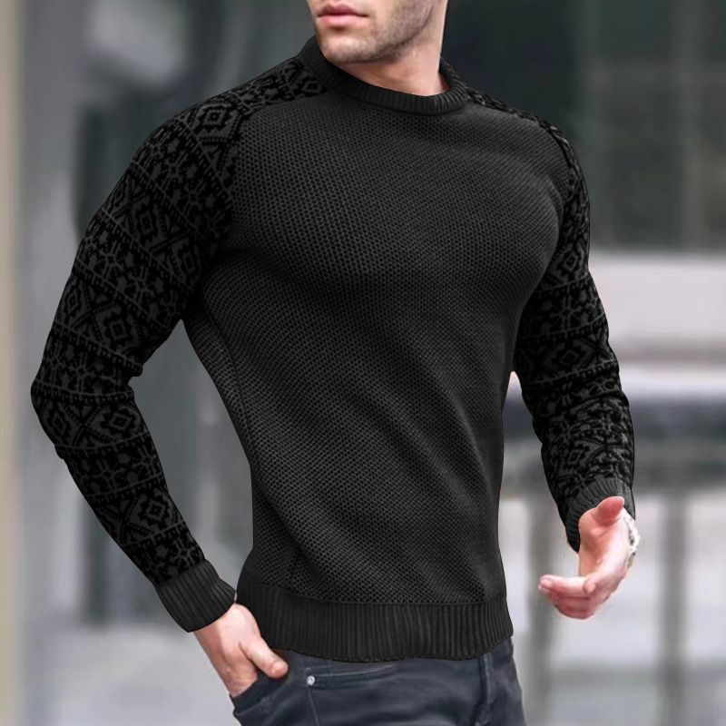 Camicia da uomo girocollo Waffle sottile primavera e autunno pullover casual a maniche lunghe da uomo_voghion.com