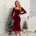 Women's Clothing Long Sleeved Dress Fashion Women's Dress Skirt_voghion.com