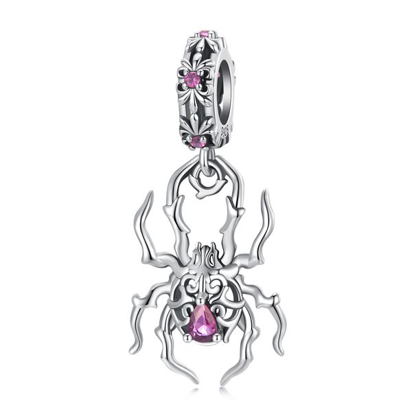 Spider Pendant Charm Sterling Silver Charm_voghion.com