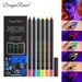 Set van 6 fluorescerende eyeliner- en oogschaduwpennen - op water gebaseerde gezichtsverf voor Halloween-cosplay met schuimtip_voghion.com