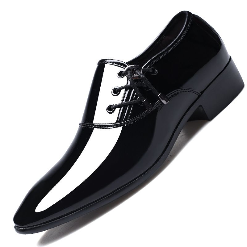Neues spitzes Leder für Geschäftskleidung, helle Freizeitschuhe für Herren, große Hochzeitsschuhe_voghion.com