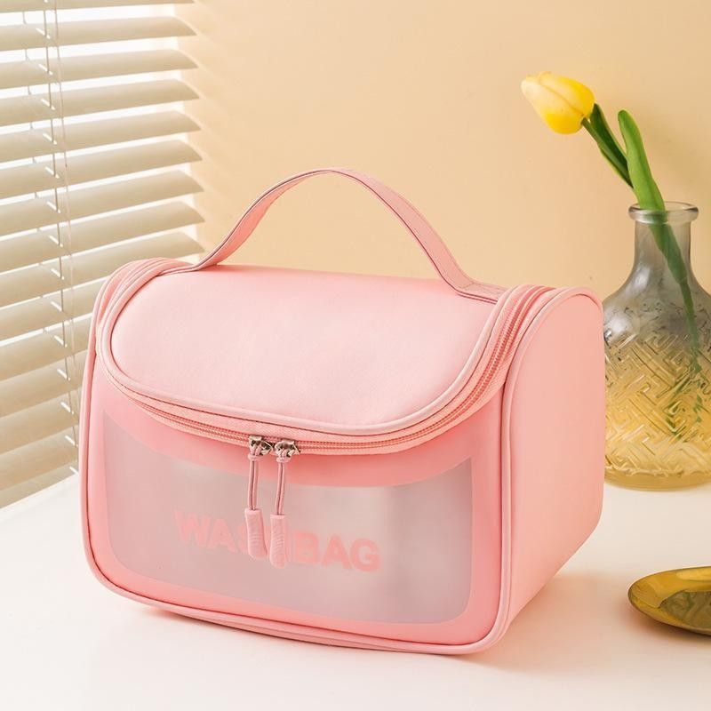 Borsa cosmetica all'ingrosso della fabbrica Borsa cosmetica trasparente da trasporto impermeabile Borsa da toilette da viaggio Borsa da viaggio portatile Borsa da viaggio_voghion.com