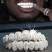 Christmas Hip Hop Jewelry 14K Real Gold Electroplated Copper Zirconium Tooth Ornaments Exaggerated Rap Props Braces_voghion.com