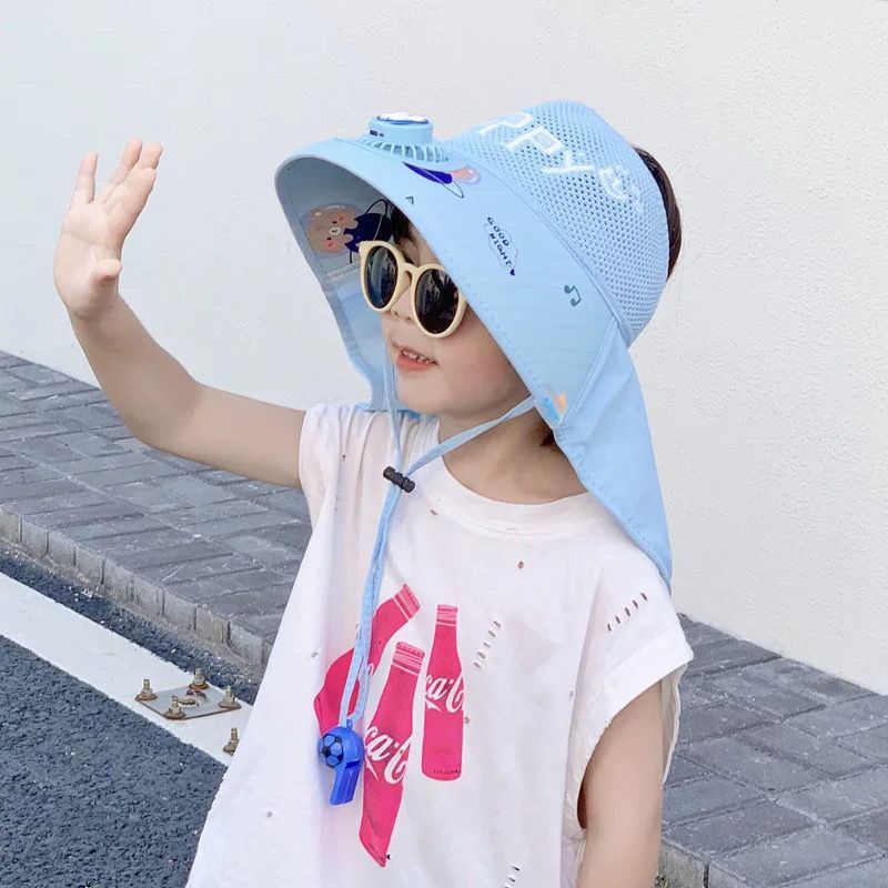 Chapéu infantil com proteção UV, chapéu grande com aba larga, para o verão de 2025, para áreas externas, com letras, para-sol_voghion.com