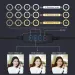 PULUZ 4,6" 6,2" 10" LED-Ringlicht Fotografische Selfie-Ringbeleuchtung für Smartphone Youtube Make-up Video Studio Ringlicht_voghion.com