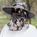 Heißer Verkauf Sommer Schnell trocknend Boonie mit Hals Maske Abdeckung Männer Atmungsaktive Mesh Sonnenblende Fischer Hüte Außen Breite Krempe Eimer_voghion.com