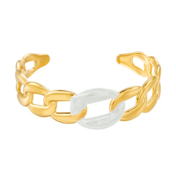 Neues Edelstahlarmband im kubanischen Kettendesign – Trendiges, vielseitiges und farbechtes Accessoire für Damen_voghion.com