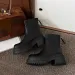Women's Boots:Fashion Simple Design Martin Boots 2024 New Style Versatile Thick Sole Increase Height,Black/Brown,Free_voghion.com