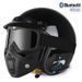 3C-Certified Retro Bluetooth Motorcycle Helmet – Open Face 3/4 Helmet With Inner Sun Visor & Intercom, Lightweight ABS Shell (M-XXL)_voghion.com