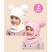 1pc/Set Infant Knit Hat, Wind-Proof Warm Cute Girl Beanie Suitable For Autumn/Winter Outdoor, Fashionable Matching, Can Be Used As Birthday Gift_voghion.com