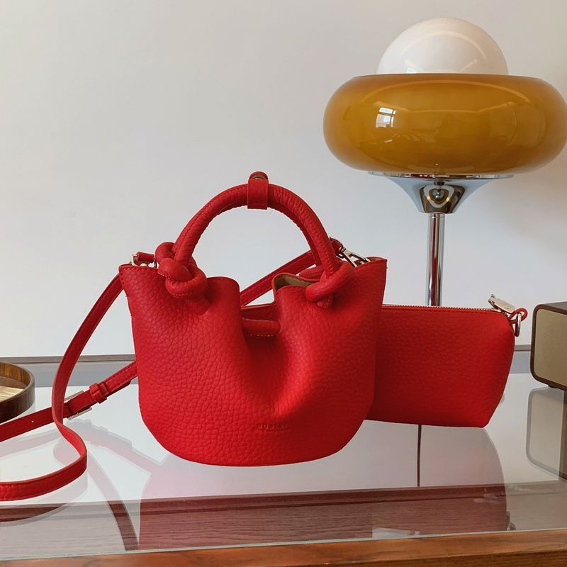 Drawstring Handheld Bucket for Women 2024 New Trendy Fashion Child Mother Single Shoulder Crossbody Bag_voghion.com