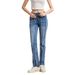 Women's Clothing Jeans Slim High Waist High Elastic Trousers Large Size Women's Pants Raw Edge Stitching_voghion.com