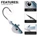 Anti-Hooking Soft Bait Weighted Lead Head Hook 21.5g 32.5g Lure Fishing Gear Accessories_voghion.com