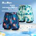Men's Flat Angle Five Part Swimsuit Set, New Professional Beach Adult Swimming Equipment_voghion.com