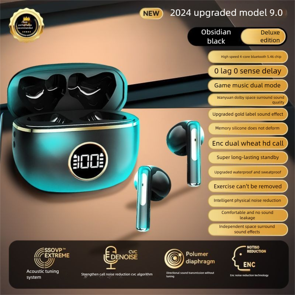 2025 New Bluetooth Earphones Ultra-Long Battery Life Noise Cancelling Wireless In-Ear Sports High-Quality Sound Android_voghion.com