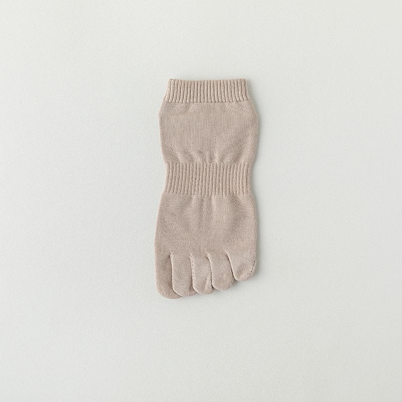 Calzini a cinque dita per tutte le stagioni, calzini da uomo in cotone tinta unita, assorbenti del sudore e deodoranti, con dita divise, anti-infezione incrociata, calzini corti 100% cotone_voghion.com