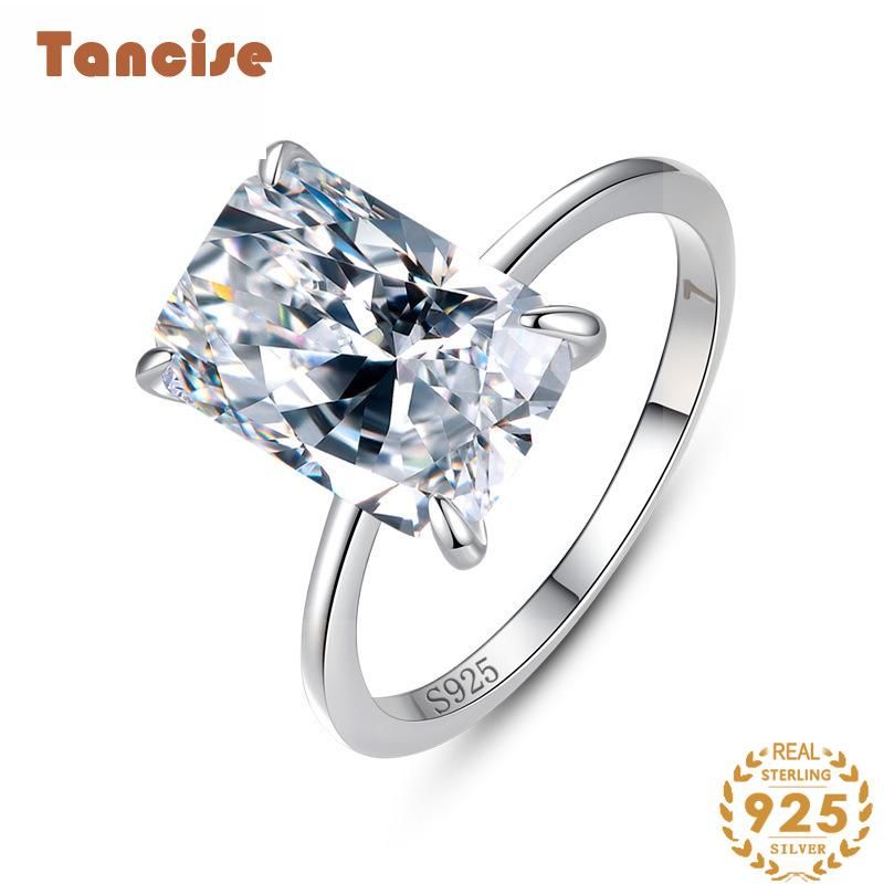  Tancise Classic Zircon Silver Ring Ladies Jewelry Wedding Promise Party Gift_voghion.com