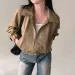 Cappotto corto a maniche lunghe, versatile, casual, ampio e alla moda, per donna, stile coreano chic, primavera e autunno_voghion.com