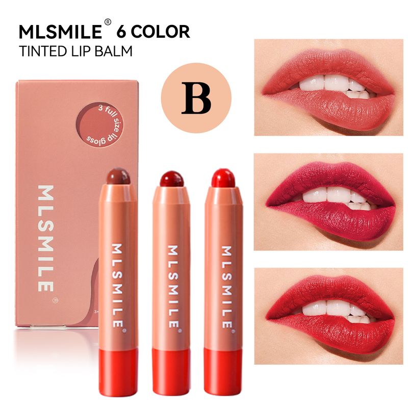 MLSMILE Moisturizing Lipstick Lip Balm Cross Border Lip Glaze Long Lasting Easy To Color Rotating Lipstick Pen Set_voghion.com