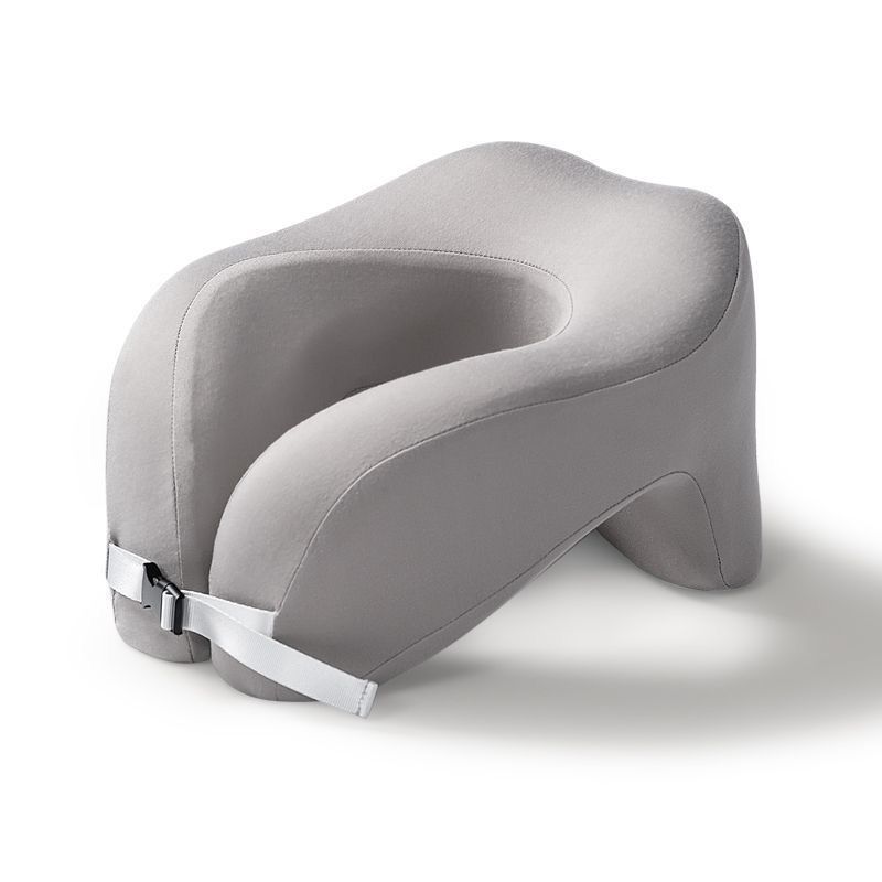 Almohada de espuma viscoelástica para el cuello, con forma de U, para la siesta, la oficina, el almuerzo, el tren, el asiento del coche, la estación de trabajo, el artefacto para dormir_voghion.com