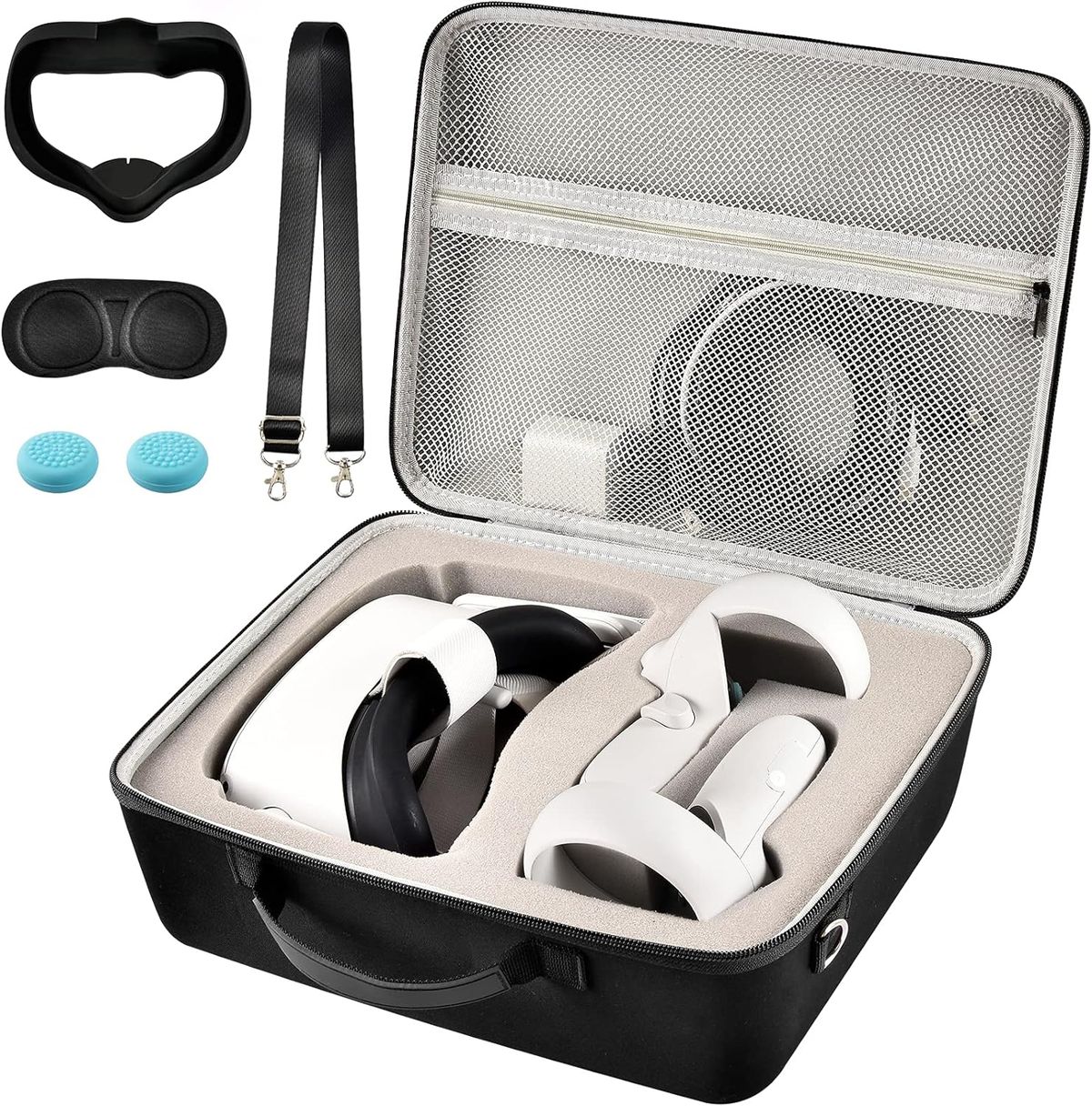 Syntech Hard Carrying Case, Compatible with Meta Quest 3/Oculus Quest 2/Vision Pro_voghion.com