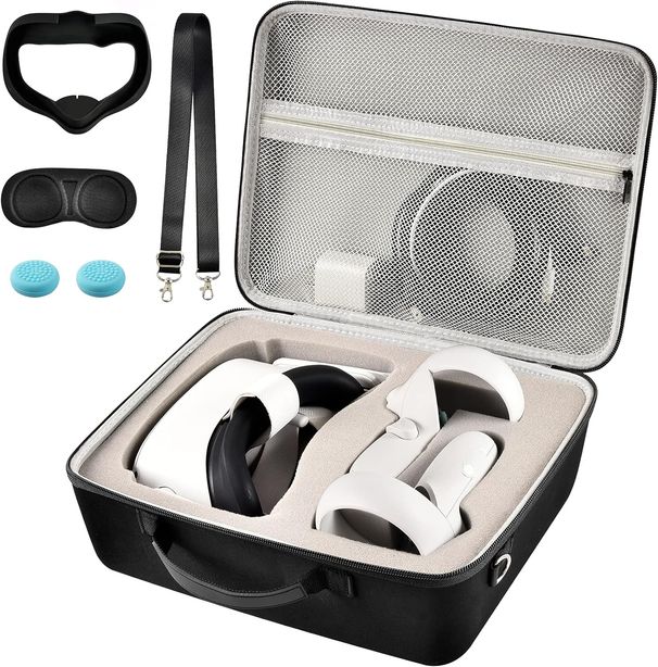 Syntech Hard Carrying Case, Compatible with Meta Quest 3/Oculus Quest 2/Vision Pro_voghion.com