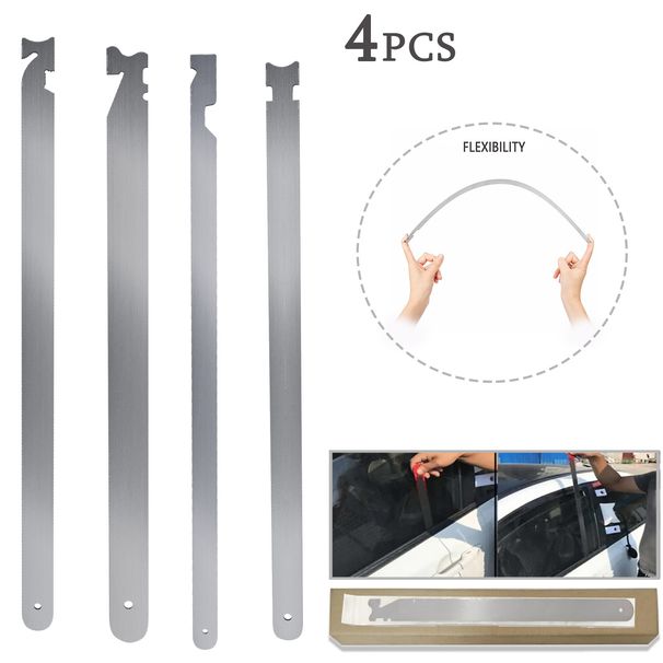 4-piece Universal Easy Jim kit, multi-purpose spring steel firefighter tool, light weight, easy to carry lever pry tool hand tool_voghion.com