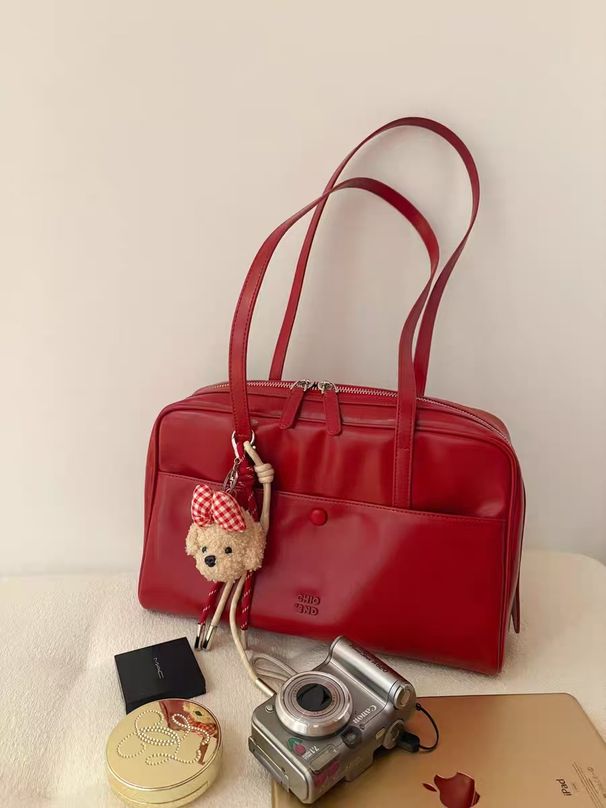 Nanfeng Autumn Winter New Bach Platform Pillow Bowling Red Wedding Handbag Women's Single Shoulder Crossbody Bag_voghion.com