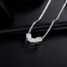 Collier en argent sterling prêt à l'emploi, chaîne de boîte, pendentif simple carré, cube, triangle, pour femmes, accessoires de mode, fête, mariage, bijoux_voghion.com