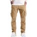 Premium Products Premium Products 2025 Spring/Summer New Men's Workwear With Folded Drawstring Multi Pocket Casual Pants_voghion.com