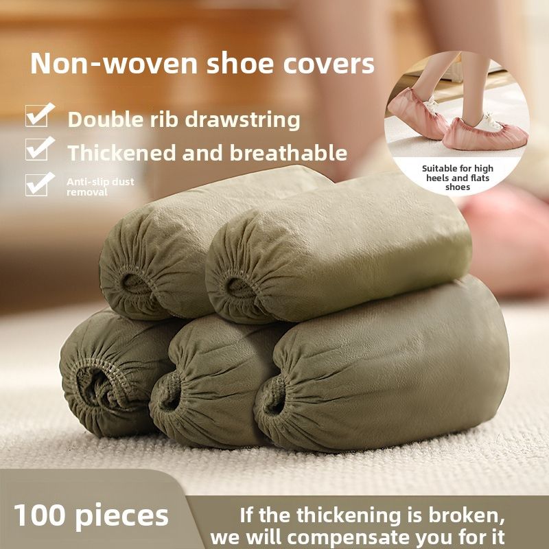 FaSoLa Disposable Shoe Covers Non-Woven Fabric Extra Thick Wear-Resistant Dustproof Non-Slip For Computer Room Dormitory_voghion.com