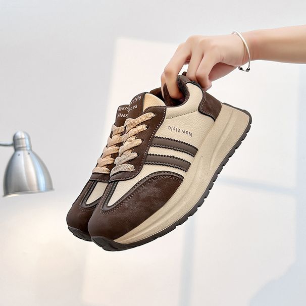 Ins koreansk version tyksåler far 2025 forår New Street Photo Student Løbesportssko Højde Stigende Casual_voghion.com