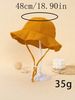 1 Stück Baby-Sonnenhut mit aufgedrucktem Schleifenakzent, bezaubernder, einfarbiger, weicher, atmungsaktiver Fischerhut für Outdoor-Aktivitäten, geeignet für Frühling/Sommer_voghion.com