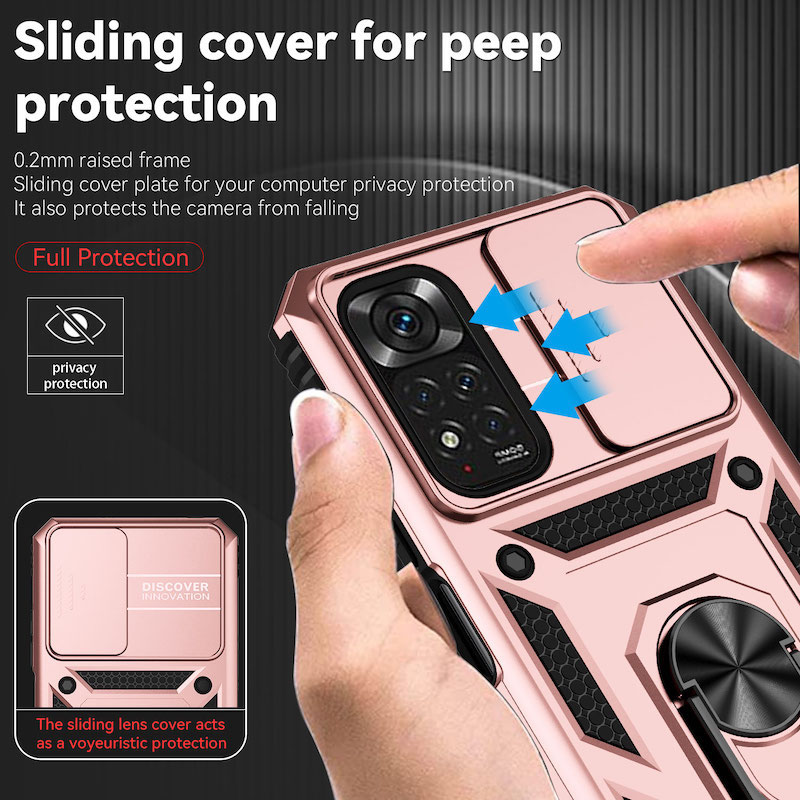 Armor Ring Bracket Push Phone Case for Xiaomi Redmi Note 11 10 9 8 Pro Ma 9S Prime Poco X3 NFC X4 M4 4G 5G Cover for Mi _voghion.com
