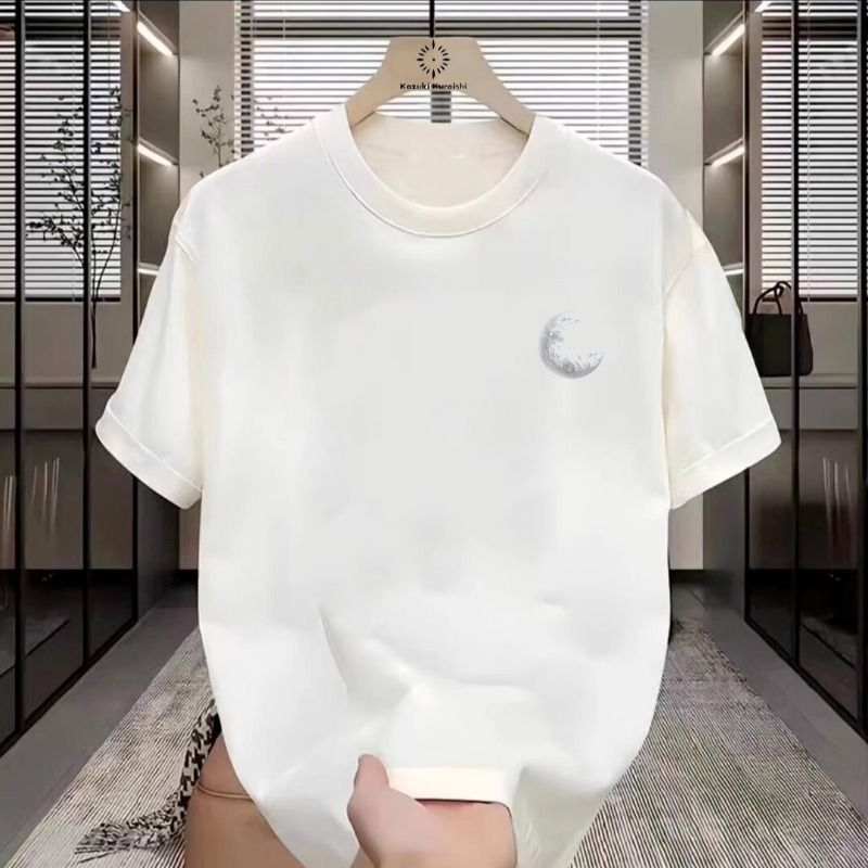 Women's Clothing Pure Cotton Short Sleeved T Shirt Boys Summer Trendy Half Sleeved Top_voghion.com