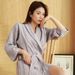 Pure Cotton Bathrobe Spring And Summer Thin Double Layer Gauze AB Surface Hotel Bathrobe Men And Women Couple Nightgown_voghion.com