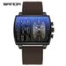 Multifunctional Digital Analog Quartz Watch With Alarm, Stopwatch, Waterproof & Night Light - Stylish Unisex Design Alarm Clock Square Watch_voghion.com
