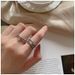 Korean version index finger ring, women's vintage fashion, personalized smiling face, open mouth combination ring set_voghion.com