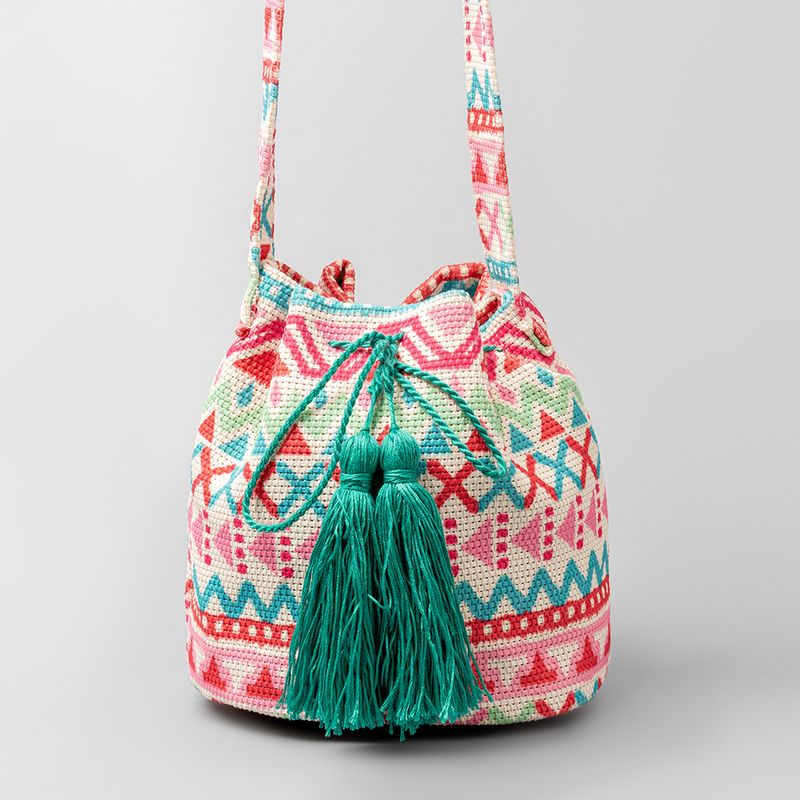Umhängetasche VIE aus Canvas für Damen, Bohemian-Stil, Urlaub_voghion.com
