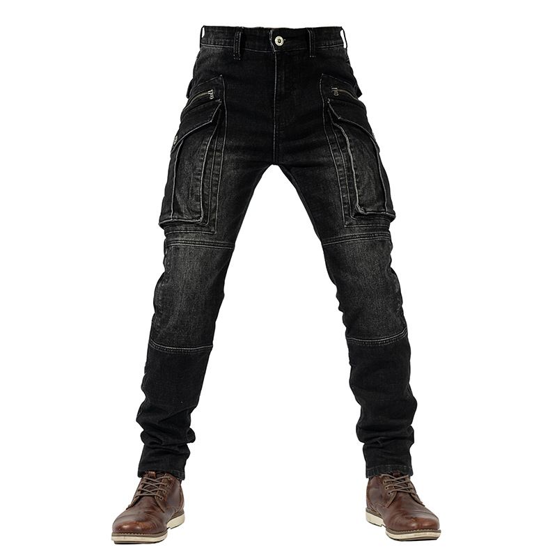 Stretch-Motorradjeans für Herren – CE-gepanzerte Bikerhose für Straße und Gelände, schmale Passform und ganzjähriger Komfort_voghion.com