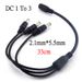 12V DC Splitter-Stromkabel 1 Buchse auf 2 3 4 8 Stecker Y-förmiger Anschlussdraht 2,1 mm * 5,5 mm Splitter für LED-Streifenlicht_voghion.com