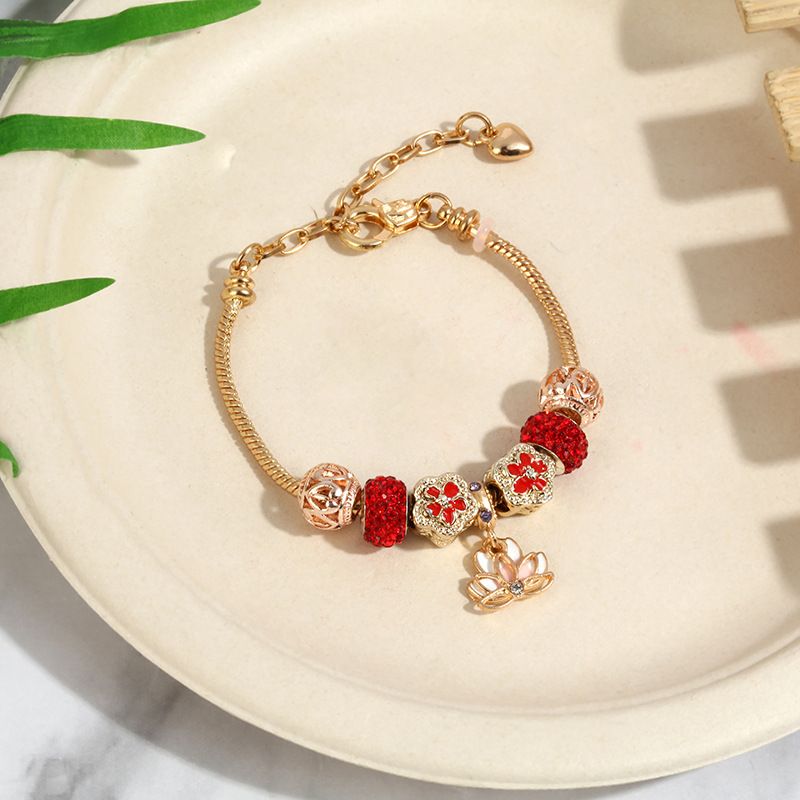 Cross border Christmas gift crystal beaded bracelet Panjia girls jewelry Halloween DIY children's snake bone bracelet_voghion.com