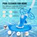 VEVOR Automatic Suction Pool Cleaner, Low Noise Pool Vacuum Cleaner with Extra Diaphragm, 10 x 32 in Hoses & 36-Fin Disc, Side Climbing Pool Cleaners _voghion.com