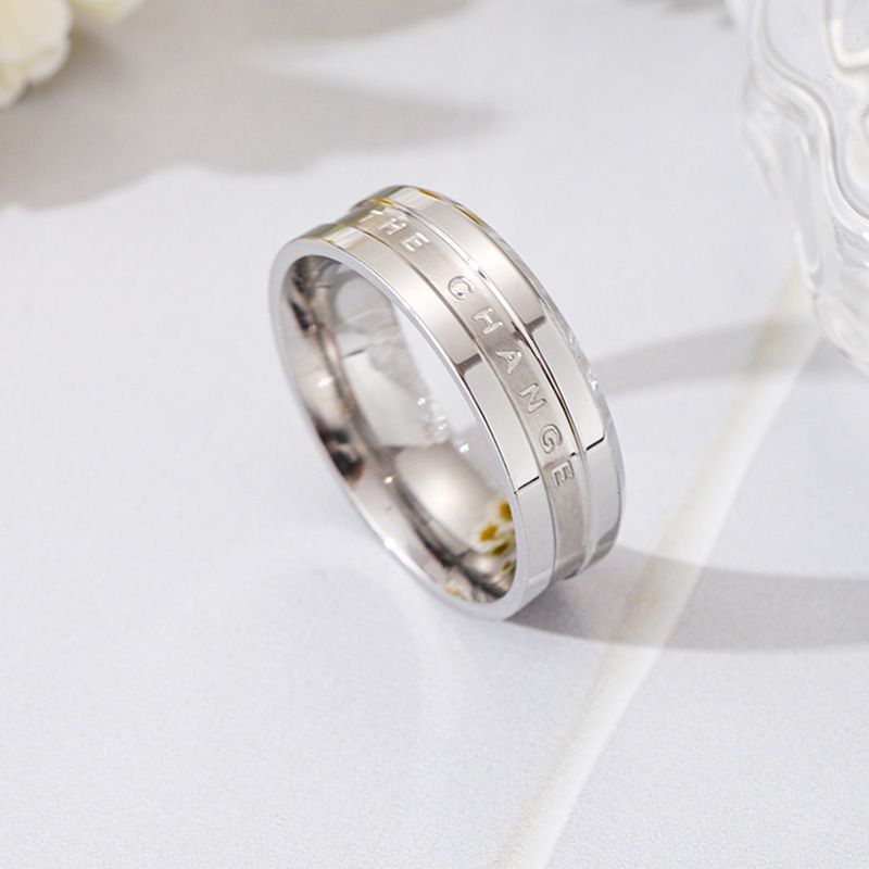 Unieke brede band voor mannen en vrouwen Minimalistische stijl Titaniumstaal Trendy hiphop koppelringen Stoere wijsvingerring_voghion.com