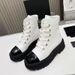 2025 Autumn And Winter New Popular Versatile Small Fragrant Wind Lace-up Leather Lychee Pattern Heightening Thick-soled Short Boots Martin Boots_voghion.com