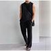 Sommer Cool Ice Silk Weste Hose Einfarbig Mode Herren Plus Size Ärmelloses Top Und Shorts Zweiteiliges Set Für Männer_voghion.com