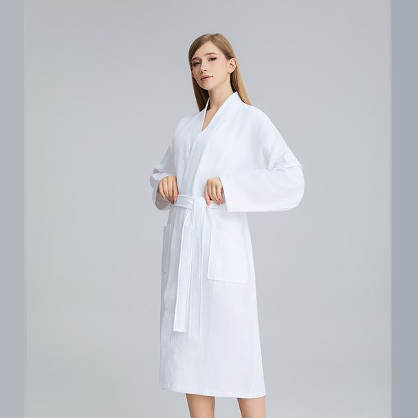 Accappatoio da uomo e da donna, in puro cotone, in velluto tagliato, materiale per asciugamano primaverile e autunnale, camicia da notte lunga, coppia, assorbente, ad asciugatura rapida_voghion.com