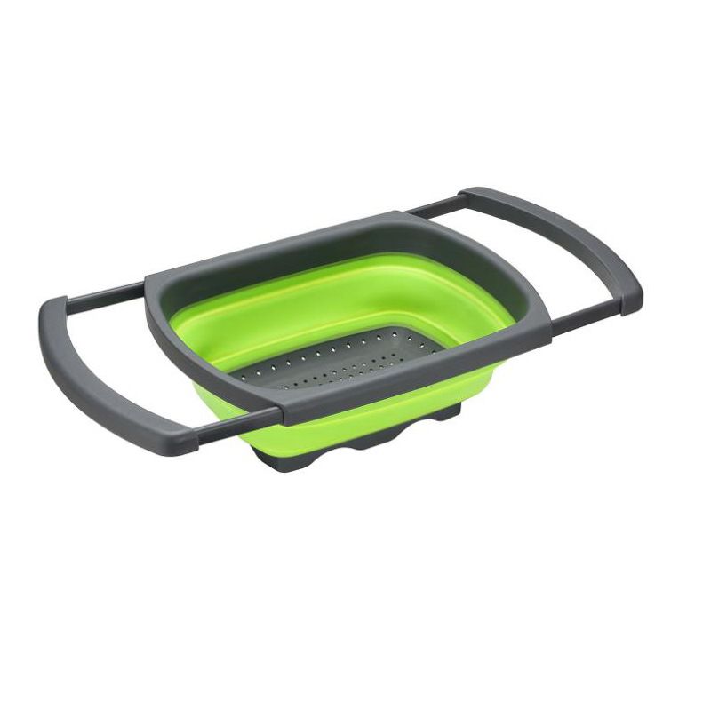 Kitchen Vegetable Washing Folding Drain Basket Telescopic Folding Drain Basket Household Fruit and Vegetable Drain Basket in Stock_voghion.com