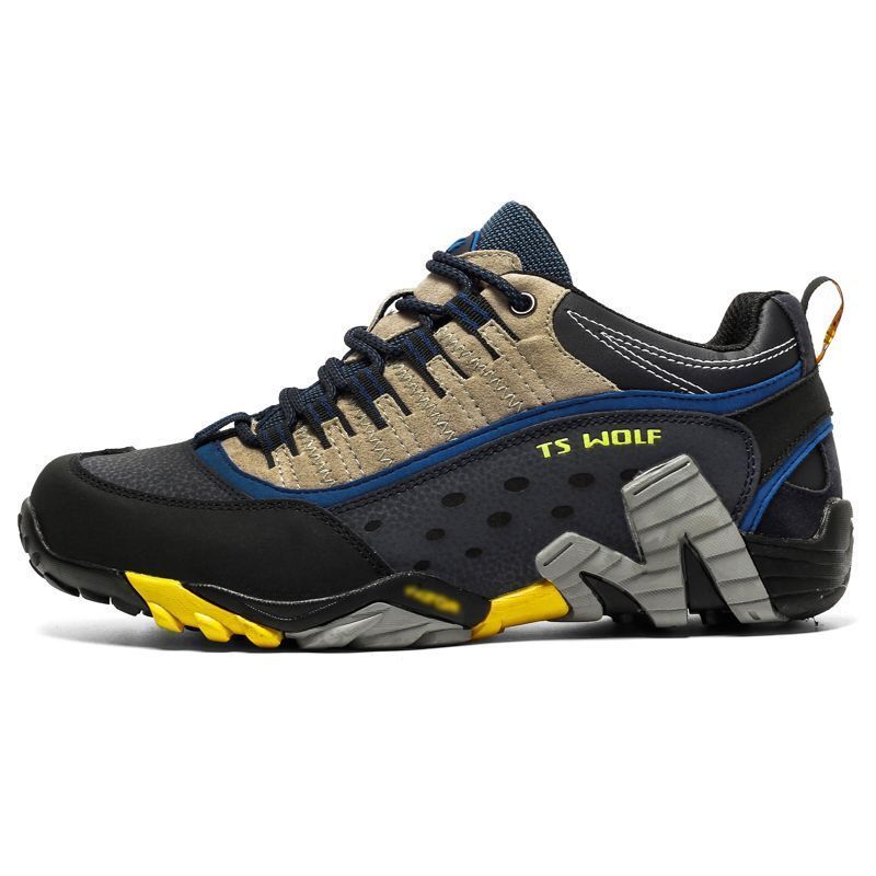 2022 Outdoor Echtes Leder Paar Wanderschuhe Wasserdicht Rutschfeste Klettetern Camping Trekking Männer_voghion.com